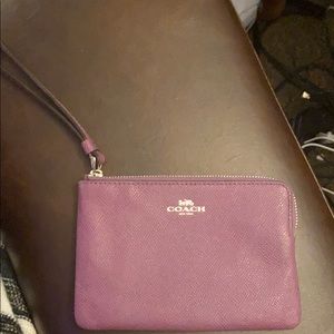 Purple Coach Wristlet